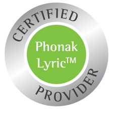 Certified Phonak Lyric Provider badge